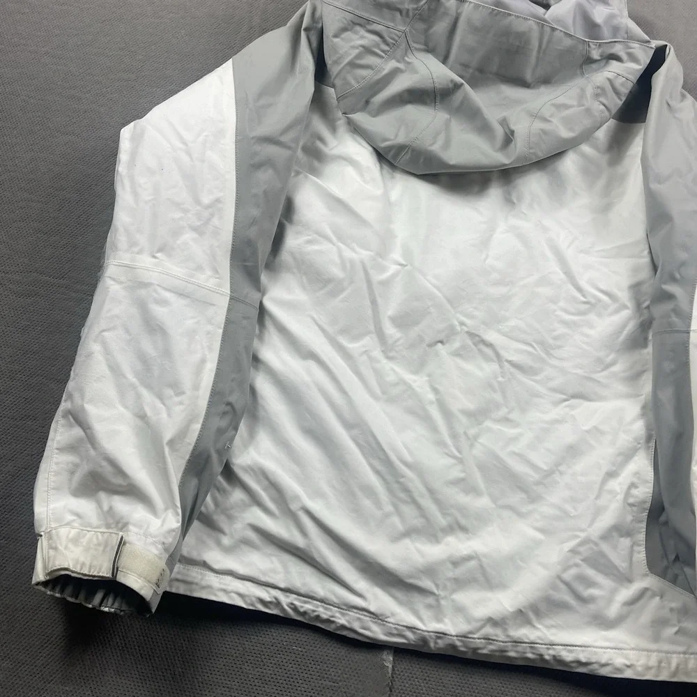The North Face Jacket Womens XL Dryvent Gray Nylon Full Zip Hooded Outdoor Coat